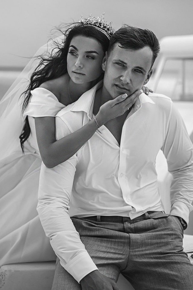 Veronika Naumovaitė-Kazilionė su vyru.<br>Ana Rosso nuotr.