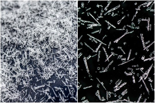 Praėjusią savaitę – neįprastas reginys: snigo „adatomis“