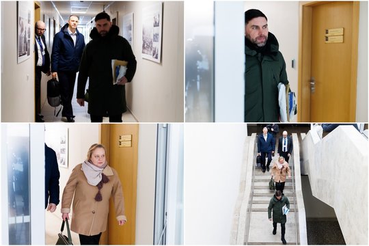 Seimas per kratas S. Skvernelio ir K. Starkevičiaus kabinetuose: užfiksavo kadrus 