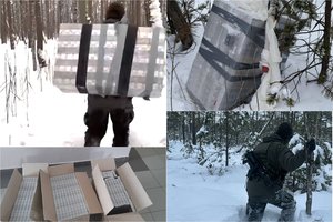 Pietų Lietuvoje pasieniečiai perėmė 7 balionais atskraidintus krovinius, sulaikyti 2 įtariamieji