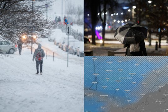 Skelbia, kur sniego daugiausia ir kada jį jau tirpdys lietus