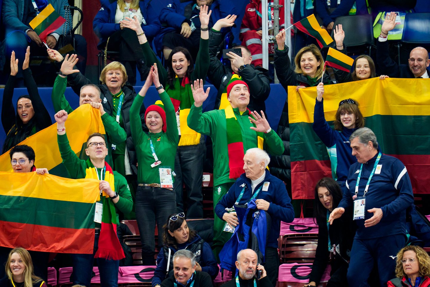 Saulius Ambrulevičius ir Allison Reed Milano olimpinių žaidynių ritminėje programoje<br>V.Dranginio/LTOK nuotr.