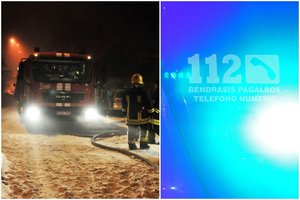 Elektriniu šildytuvu automobilio variklį šildęs Jonavos r. gyventojas sukėlė gaisrą – ugniagesiai vos spėjo išgelbėti namą