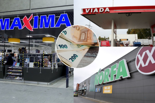 Žiniasklaida: 50 didžiųjų mažmeninės prekybos įmonių pernai sumokėjo 1,85 mlrd. eurų mokesčių