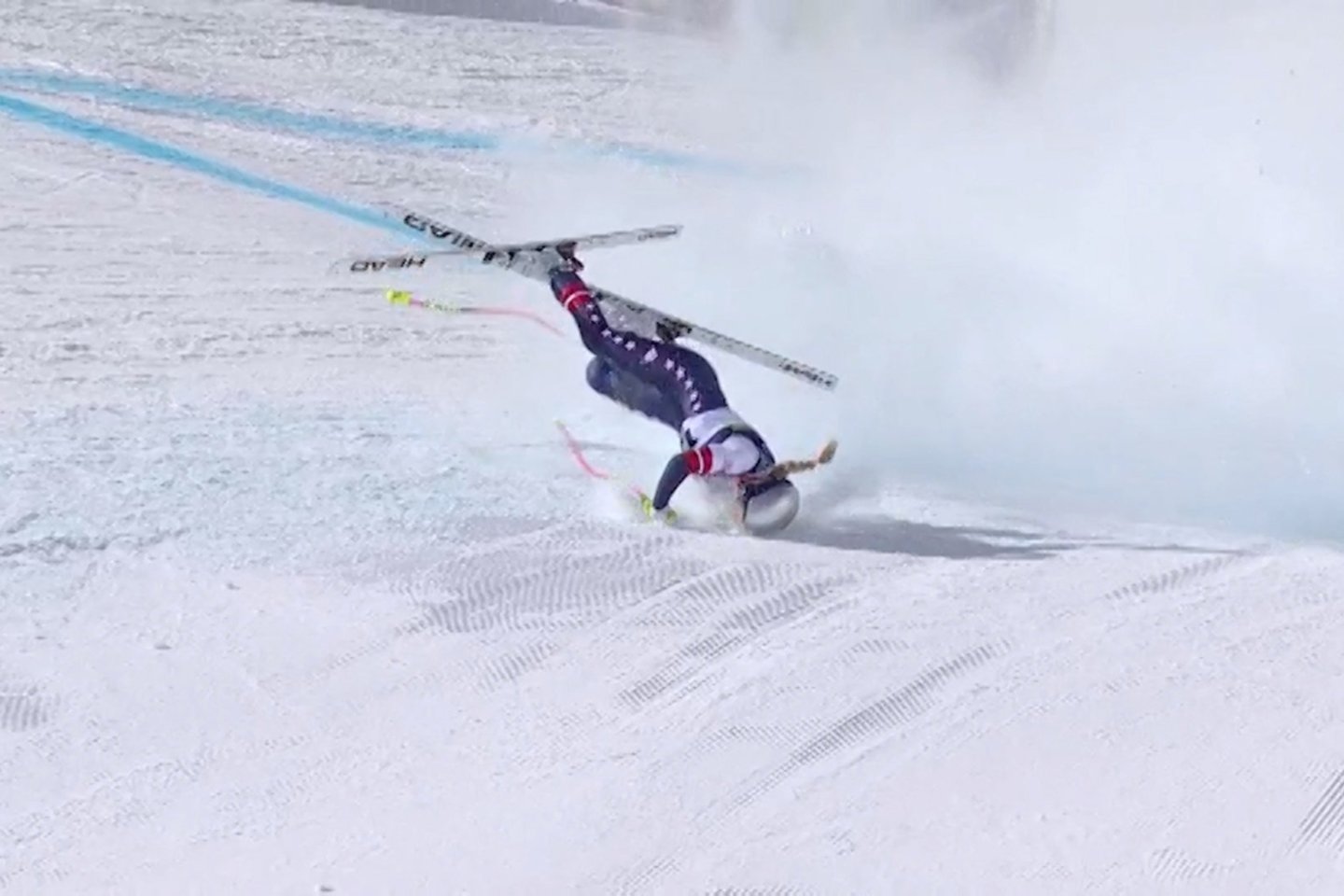 Lindsey Vonn kritimas<br> REUTERS/Scanpix nuotr.