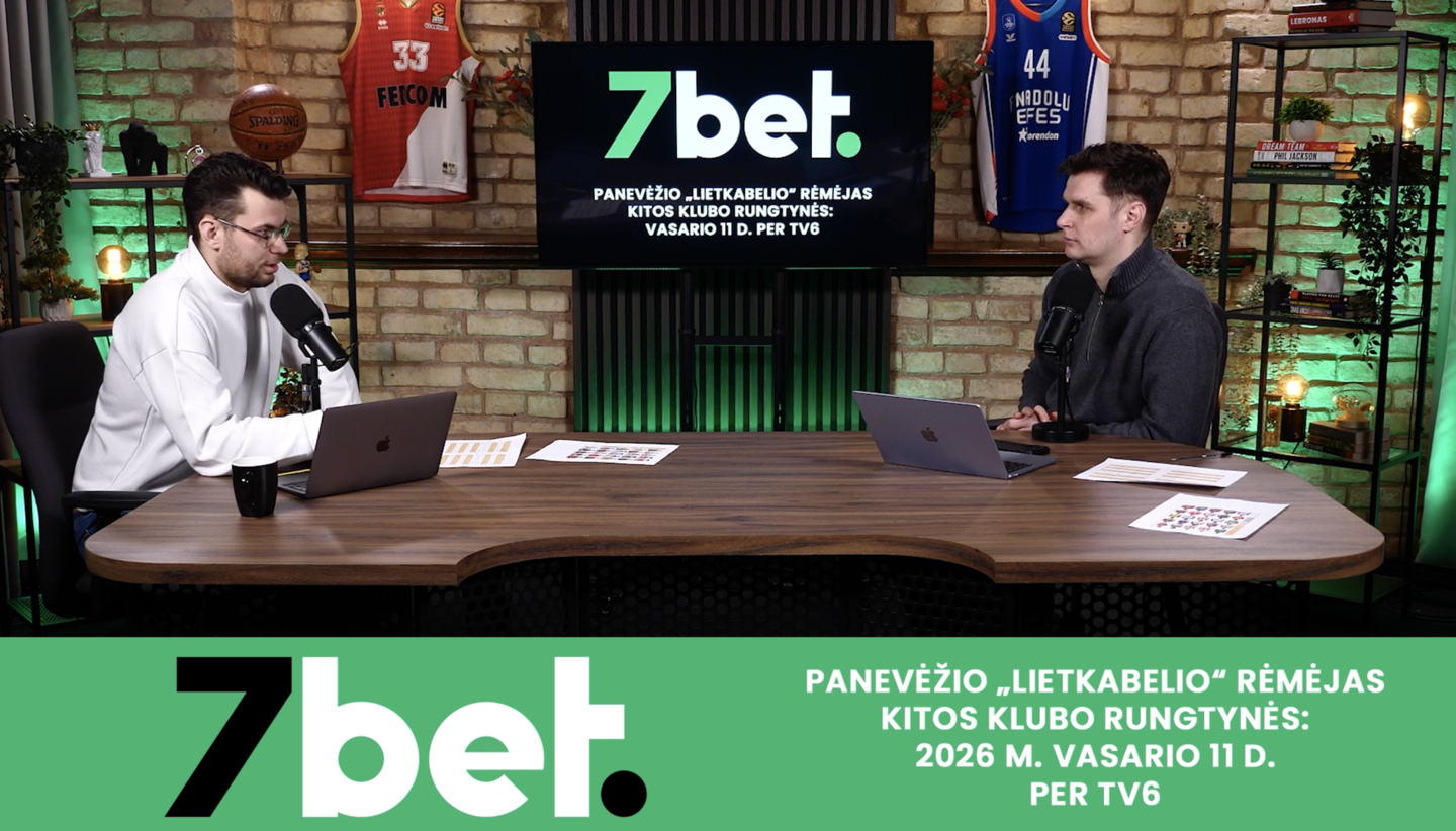  Krepšinio komentatorius Jonas Lekšas ir TV laidų vedėjas Paulius Vaitiekūnas