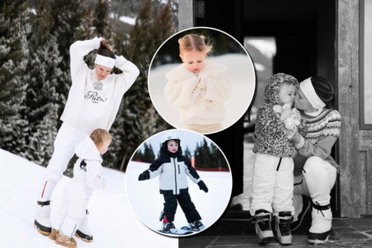 D. Sabonio žmona Shashana užkariavo kalnus: parodė paaugusius vaikus