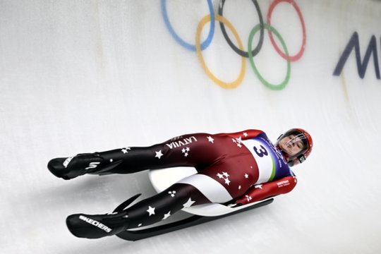 Latvijoje – olimpinė euforija: rogutininkė E. Bota nusiskynė sidabrą