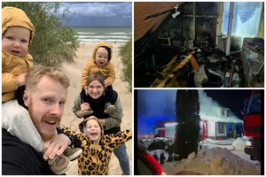 Jaunai kretingiškų šeimai su trimis mažais vaikais rytas prasidėjo baisia nelaime – džiaugiasi, kad bent patys liko sveiki