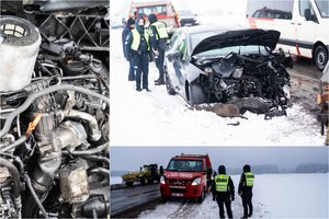 Didelė avarija Kaunas-Prienai kelyje: nusidriekė kilometrinės spūstys