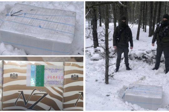 45-asis šiais metais oro balionu atskraidintas rūkalų kontrabandos krovinys: užfiksavo perėmimo operaciją