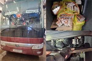 Vietoj keleivių autobusas iš Baltarusijos gabeno kontrabandą