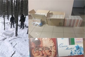 Pasieniečiai perėmė iš Baltarusijos oro balionu atskraidintą rūkalų kontrabandą: vertė – 0,5 mln. eurų