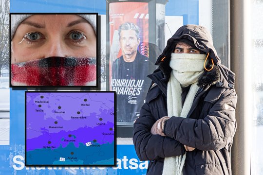 Po nakties – orų pokyčiai Lietuvoje: temperatūra kris iki 25 laipsnių šalčio