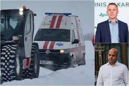  Broliai ūkininkai Šakių rajone gelbėjo medikus: jie įklimpo skubėję pas ligonį