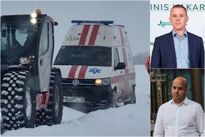  Broliai ūkininkai Šakių rajone gelbėjo medikus: jie įklimpo skubėję pas ligonį