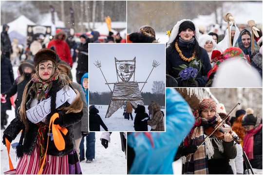 Rumšiškės jau veja žiemą iš kiemų: nuotraukose – įmantrios kaukės ir šventinės linksmybės