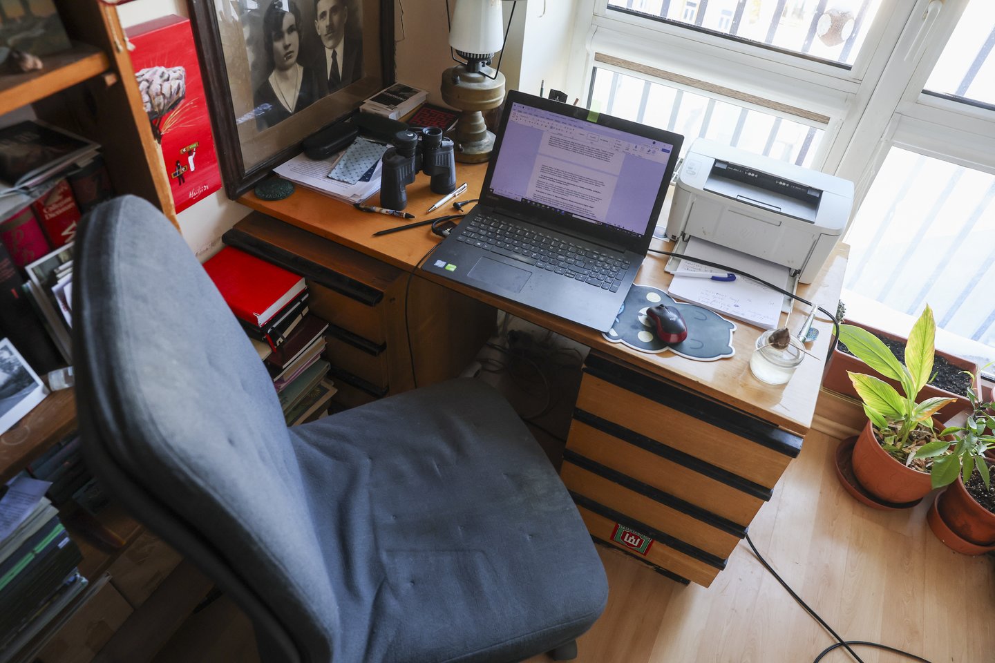 A. Šlepiko darbo vieta.<br>R. Danisevičiaus nuotr.