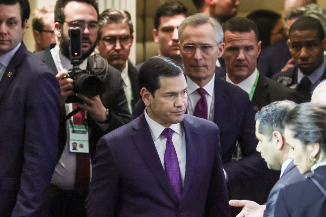 Po kalbos Miunchene M. Rubio išvyko pas D. Trumpo sąjungininkus į Slovakiją ir Vengriją