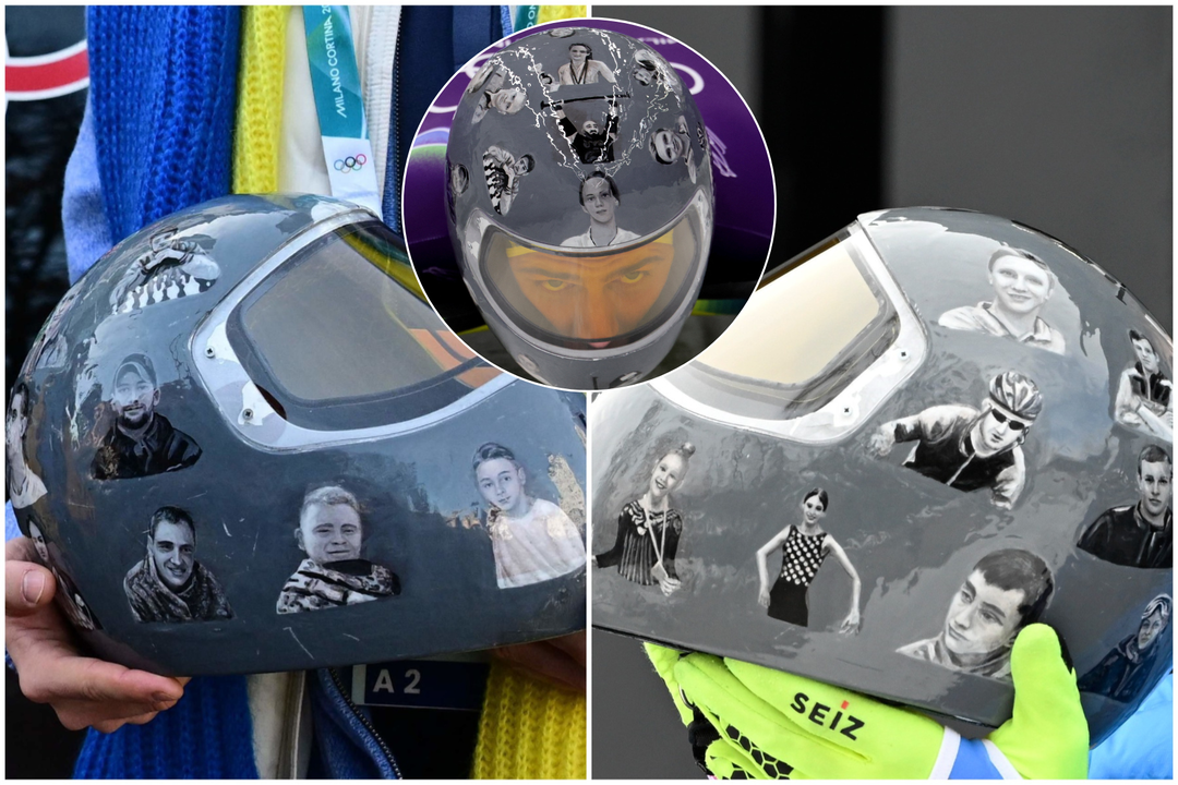 Garsiausias pasaulyje skeletoninko šalmas: kas tie ant jo esantys žmonės?