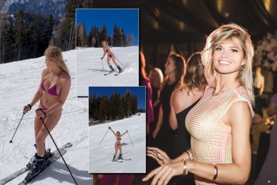 Jolanta Leonavičiūtė privertė aiktelėti: nuo kalno skriejo tik su maudymosi kostiumėliu