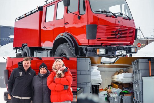 Panevėžietis Arūnas su sena gaisrine ruošiasi gyvenimo kelionei į Afriką: parodė, kaip pritaikė mašiną