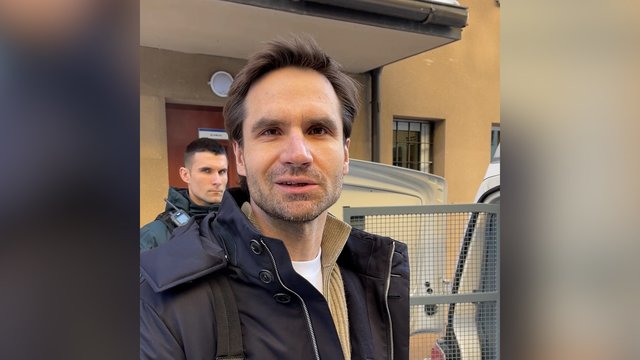 Nufilmavo V. Germano paleidimą į laisvę: atsakė į keletą žurnalistų klausimų 