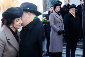 Vasario 16-osios minėjime akys krypo į I. Ruginienę ir J. Oleką: puošėsi išskirtiniais akcentais