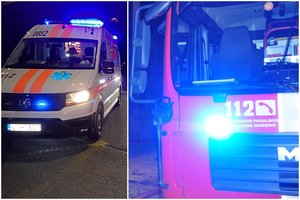 Per Vilniaus rajone kilusį gaisrą sudegė 4 automobiliai – vienas žmogus apsinuodijo dūmais
