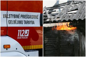 Skuodo rajone atvira liepsna degė namas – nukentėjo jo šeimininkas