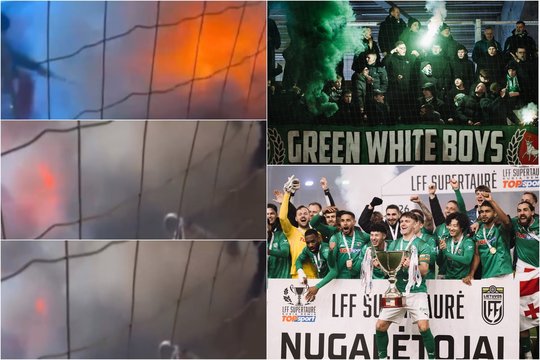 Supertaurės finalas vos netapo tragedija – per „Kauno Žalgirio“ triumfą užsidegė maniežas