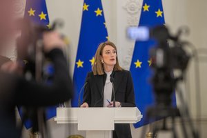 EP pirmininkė: lietuviai – tauta, užgrūdinta istorijos ugnyje, Europos širdis čia plaka garsiai