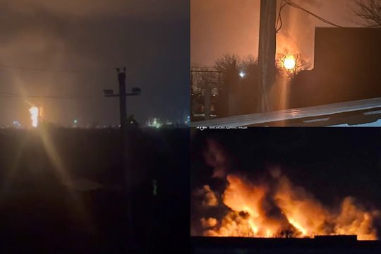 Po Ukrainos dronų atakos – liepsnos Rusijoje: užsidegė naftos perdirbimo gamykla