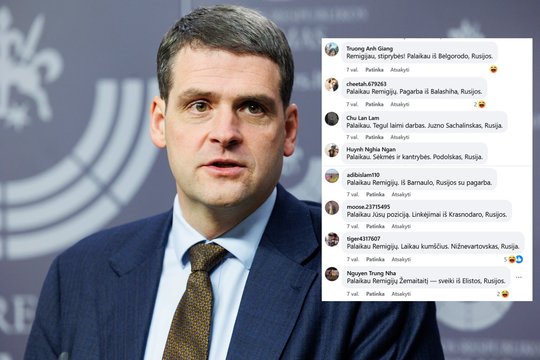 Po R. Žemaitaičio įrašu – keisti komentarai ir „linkėjimai iš Rusijos“