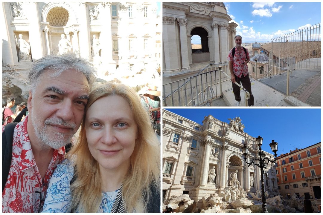 Petras Geniušas su žmona Romoje jaučiasi savi