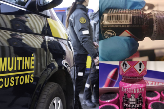 Erotinių prekių parduotuvėje – kratos: aptiko didelį kiekį kvaišalų