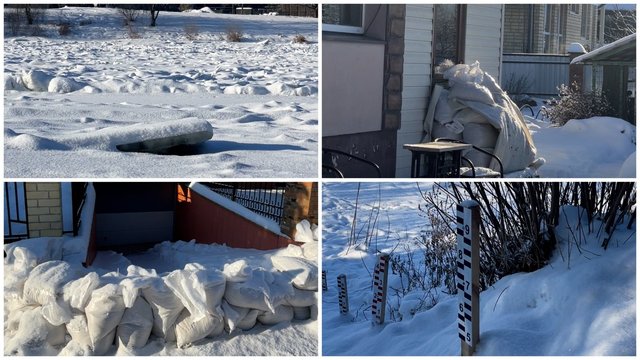 Perspėjus apie galimą potvynį gyventojai skuba ruoštis: prie namų statomos užtvaros