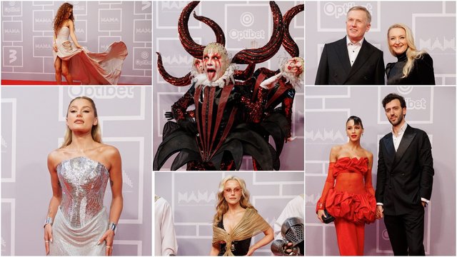 Ne tik muzikos ritmu pulsuojančiame renginyje – tikra stiliaus puota: įspūdingos raudono kilimo akimirkos