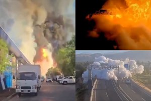Milžiniškas sprogimas Čilėje: apvirto skystąsias dujas vežęs sunkvežimis, yra žuvusiųjų