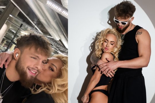 Oksana Pikul ir Dominykas Dirkstys jausmus demonstruoja viešai: kadre – šiltas bučinys