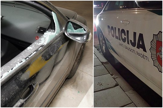 Kauno rajone siautėjo girtas vyras – išdaužė automobilio langą, puolė kitą žmogų