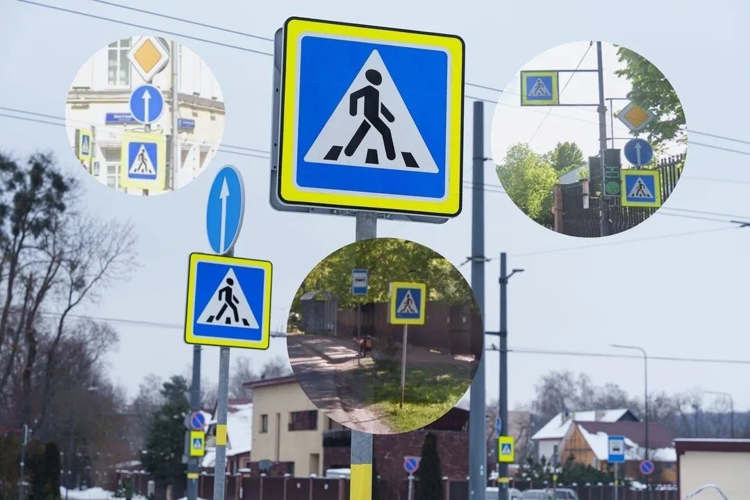 Pėsčiųjų perėjų ženklai Kaune – kaip Rusijos ir Baltarusijos miestų gatvėse