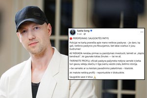 Iš Sasha Song lūpų – rimtas perspėjimas: prakalbo ir apie gaunamus kaltinimus