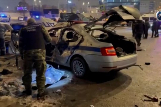 Šalia Maskvos geležinkelio stoties nuaidėjo sprogimas: užtaisą padėjo prie policijos automobilio