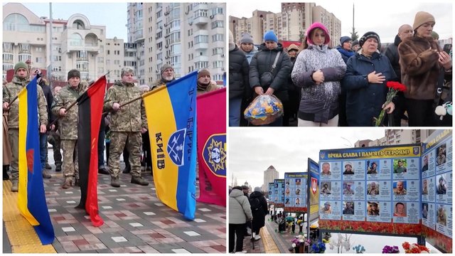 Tūkstančiai žuvusių civilių ir karių: Ukrainoje pagerbiamos karo aukos