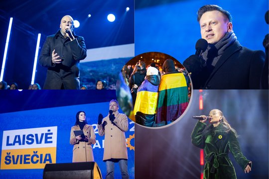 Lukiškių aikštėje – „Laisvė šviečia 2026. RADAROM“ koncertas: į sceną lipo ryškiausios žvaigždės