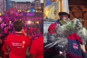 Ispanijos taurę laimėjusius „Baskonia“ krepšininkus sutiko per 30 tūkst. žmonių minia