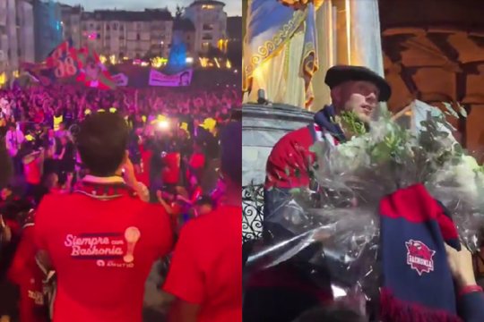 Ispanijos taurę laimėjusius „Baskonia“ krepšininkus sutiko per 30 tūkst. žmonių minia