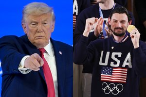 Stebuklus finale išdarinėjusiam JAV ledo ritulio rinktinės vartininkui – D. Trumpo įvertinimas