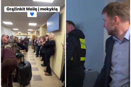 Chaosas Alytuje tęsiasi: dėl atleistos pedagogės nedirba apie 20 mokytojų, atvyko policija